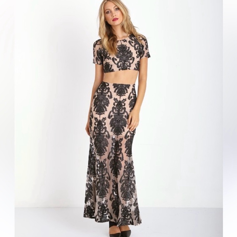 For Love and Lemons FL&L Ethereal Set Maxi Top & Skirt